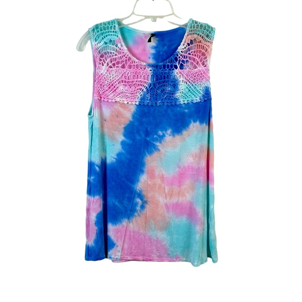 Pink and Blue Tie Dye Tunic (Dress?) Size S 🔥